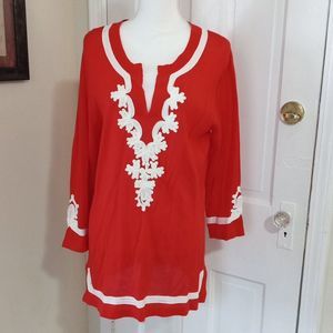 SPIEGEL Women's Long Sleeve Fine Gage Knit Top (Size L/12-14) RED COLOR ~ NEW!!!